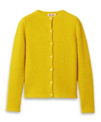 Miu Miu Women's Shetland Knit Cardigan Yellow