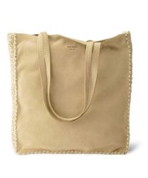 Prada Large Suede And Crochet Tote Bag 1BG658