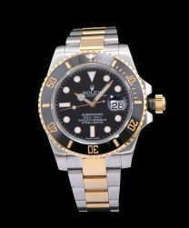 Rolex Gold Submariner Watch Black