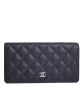 Chanel Quilted Bi-fold Wallet in Caviar Black