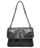 Saint Laurent Niki Medium Shiny Waxy Quilted Shoulder Bag 498894 Black