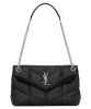 Saint Laurent Loulou Puffer Small Bag In Quilted Lambskin Black