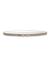 Hermes Gamma Belt Buckle & Reversible Leather Strap 13 MM Gray