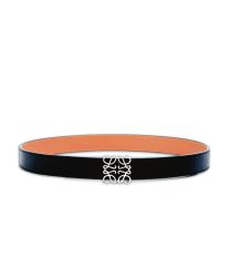 Loewe Reversible Anagram Belt In Smooth Calfskin Black