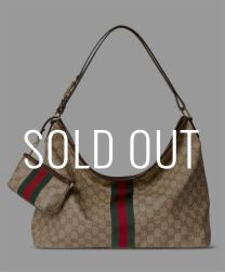 Gucci Large Shoulder Bag With Web A008NS Apricot