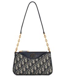 Christian Dior 30 Montaigne Hobo Avenue Mini Bag Dark Blue