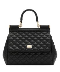Dolce Gabbana Medium Sicily Handbag Black