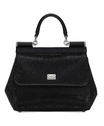 Dolce Gabbana Medium Sicily Handbag Black