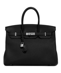 Hermes Birkin 35 Togo Leather Bag Black