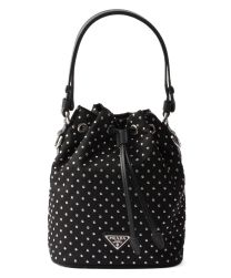 Prada Re-Nylon Mini-bag With Studs 1BE067 Black