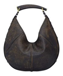 Saint Laurent Mombasa Medium In Vintage Leather 862029 Dark Coffee