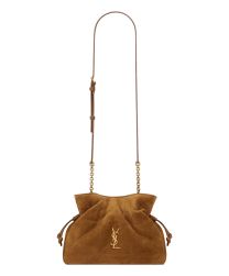 Saint Laurent Jamie Shoulder Pouch In Suede S862712 Coffee