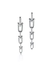 Tiffany Hardwear Graduated Link Earrings Silver