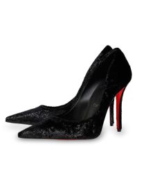 Christian Louboutin Women's Miss Z 100MM Velvet High Heels Black