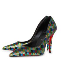 Christian Louboutin Women's Miss Z Arlequin High Heels Green