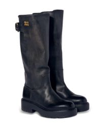 Miu Miu Women's Leather Boots 5W767E Black