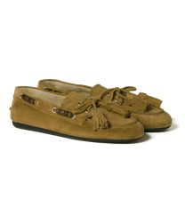 Miumiu Women's Suede Tassel Loafer Coffee