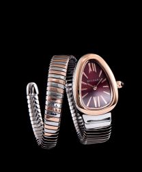 Bvlgari 18ct pink-gold and stainless steel watch Henna