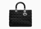 Christian Dior Lady Dior Large Classic Tote Bag With Lambskin Black