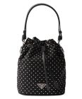 Prada Re-Nylon Mini-bag With Studs 1BE067 Black