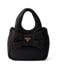 Prada Padded Re-Nylon Mini-bag With Bow 1BA359 Black