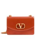 Valentino Garavani Vain Shoulder Bag In Shiny Calfskin Red